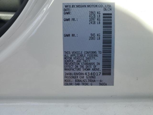 2024 NISSAN ALTIMA SV - 1N4BL4DV0RN434017