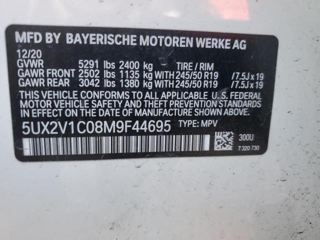 2021 BMW X4 XDRIVE3 5UX2V1C08M9F44695