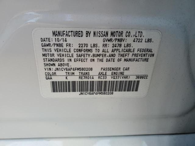 2015 INFINITI Q40 - JN1CV6AP4FM580208