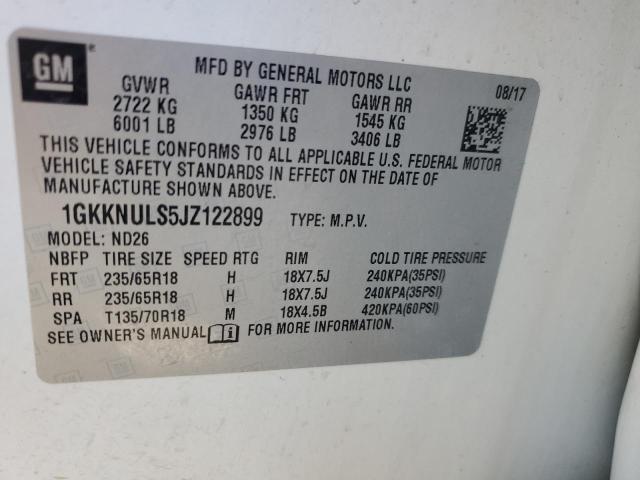 2018 GMC ACADIA SLT - 1GKKNULS5JZ122899