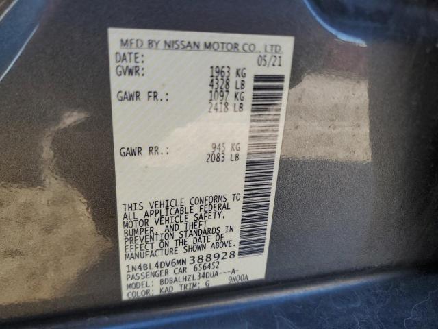 2021 NISSAN ALTIMA SV - 1N4BL4DV6MN388928
