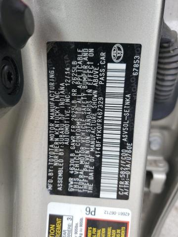 2015 TOYOTA CAMRY LE - 4T4BF1FK0FR467329