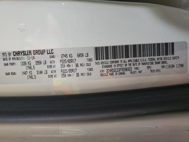 2015 DODGE GRAND CARA - 2C4RDGCG3FR598323