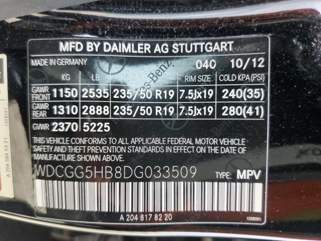 VIN WDCGG5HB8DG033509 2013 MERCEDES-BENZ GLK-CLASS no.14