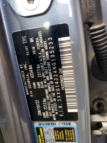 2022 KIA K5 - 5XXG14J24NG135233
