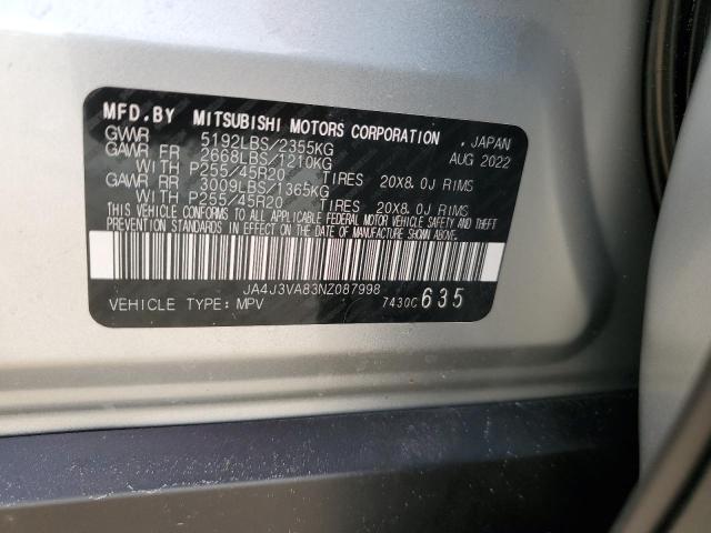 VIN JA4J3VA83NZ087998 2022 MITSUBISHI OUTLANDER no.13