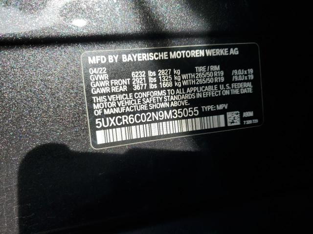2022 BMW X5 XDRIVE4 - 5UXCR6C02N9M35055
