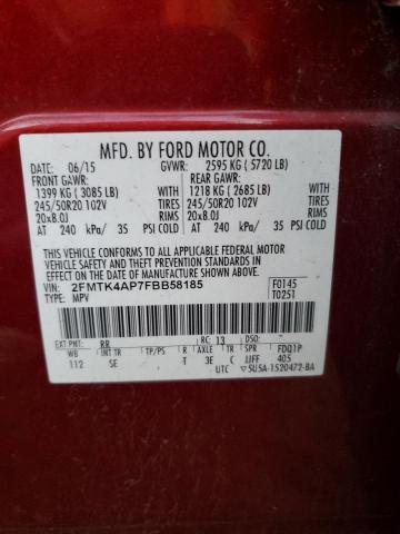 2015 FORD EDGE SPORT - 2FMTK4AP7FBB58185