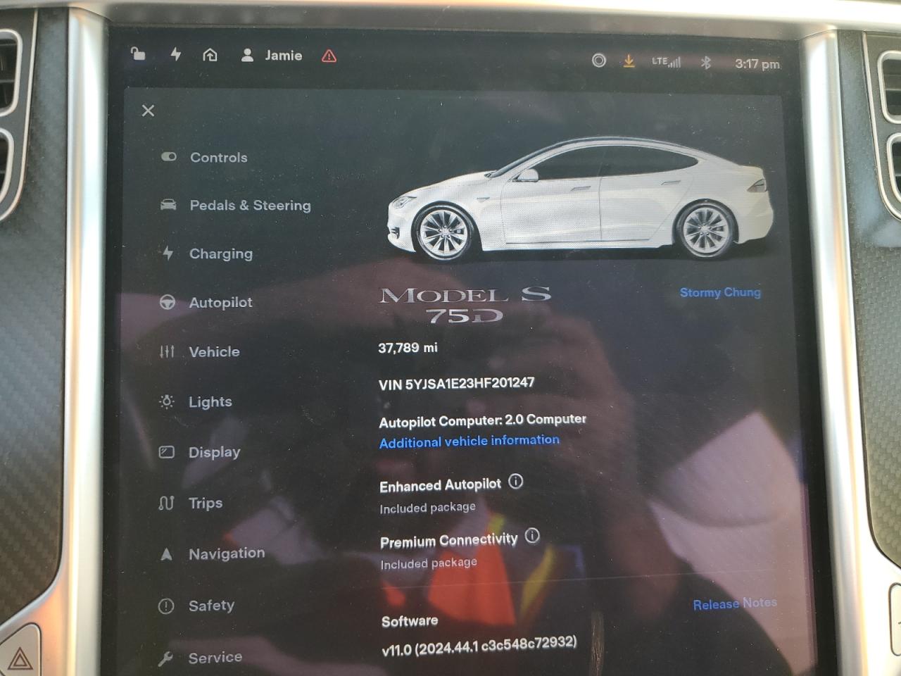 Lot #3032993993 2017 TESLA MODEL S