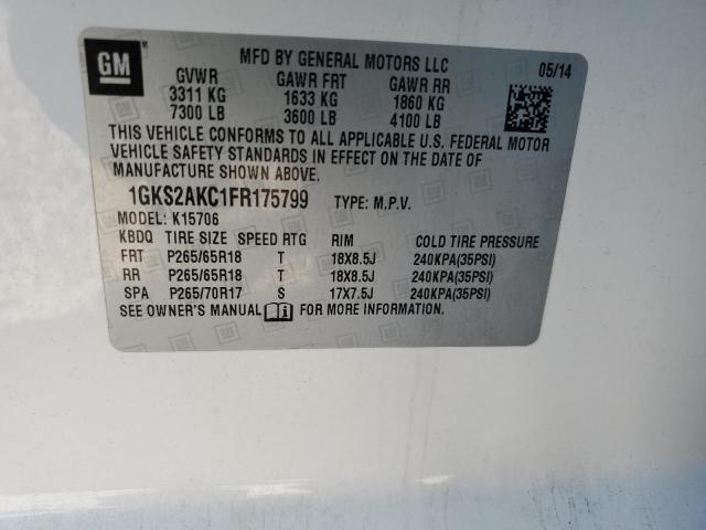 2015 GMC YUKON SLE 1GKS2AKC1FR175799