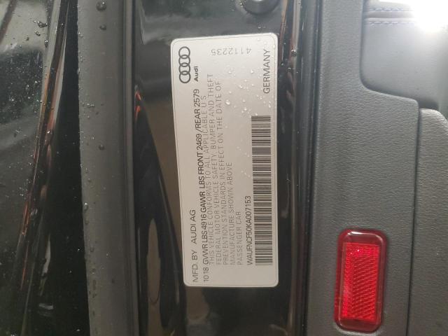 2019 AUDI A5 PRESTIG WAUFNCF50KA007153