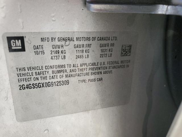 2016 BUICK REGAL PREM 2G4GS5GX0G9125309