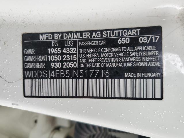 2018 MERCEDES-BENZ CLA 250 - WDDSJ4EB5JN517716