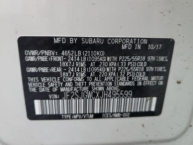 2018 SUBARU FORESTER 2 - JF2SJGWCXJH495599