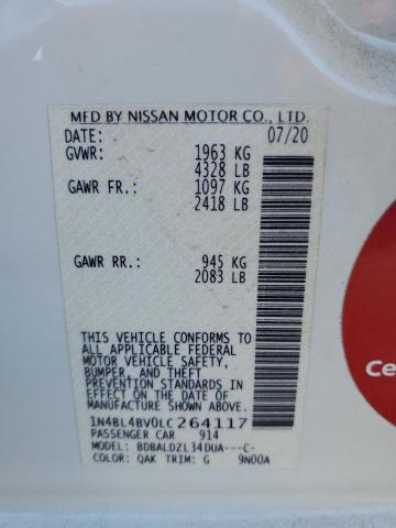 2020 NISSAN ALTIMA S - 1N4BL4BV0LC264117