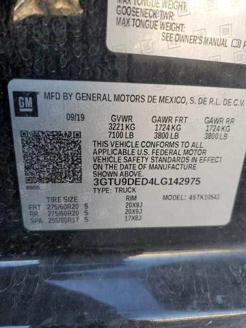 2020 GMC SIERRA K15 - 3GTU9DED4LG142975