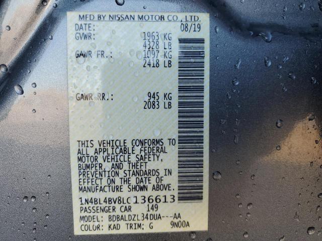 2020 NISSAN ALTIMA S - 1N4BL4BV8LC136613