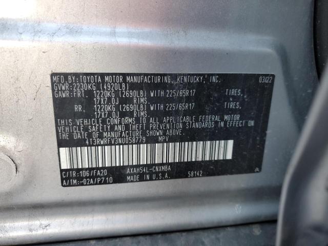 2022 TOYOTA RAV4 XLE - 4T3RWRFV3NU058779