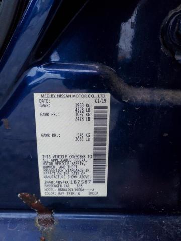 2019 NISSAN ALTIMA S - 1N4BL4BV4KC187587