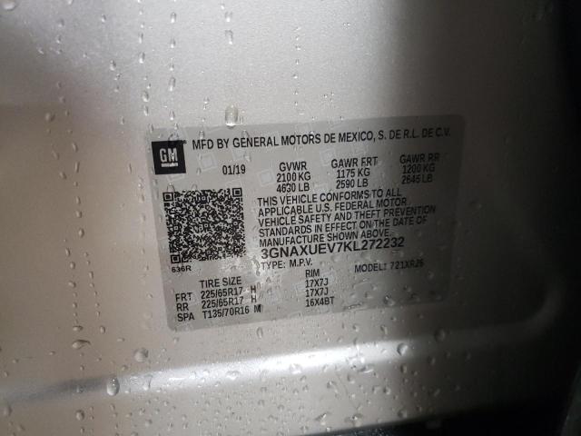 2019 CHEVROLET EQUINOX LT - 3GNAXUEV7KL272232