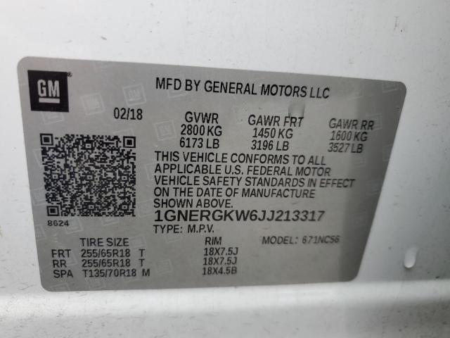 2018 CHEVROLET TRAVERSE L 1GNERGKW6JJ213317