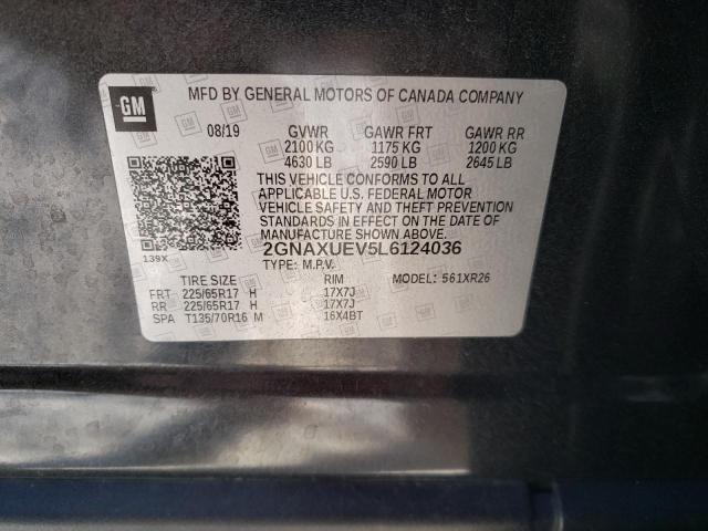 2020 CHEVROLET EQUINOX LT - 2GNAXUEV5L6124036
