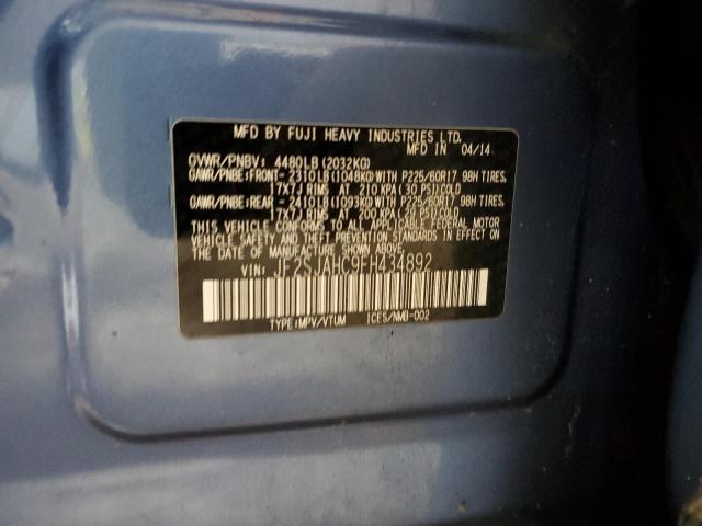 2015 SUBARU FORESTER 2 - JF2SJAHC9FH434892