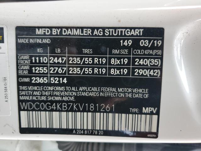 2019 MERCEDES-BENZ GLC 300 4M - WDC0G4KB7KV181261