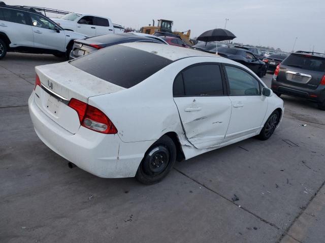 HONDA CIVIC LX 2009 white  gas 19XFA16509E005154 photo #4