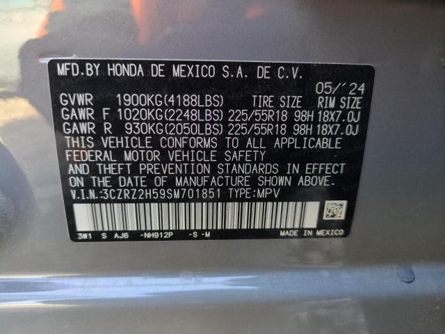 2025 HONDA HR-V SPORT - 3CZRZ2H59SM701851