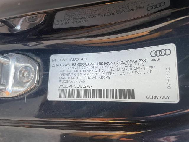 VIN WAULFAFR8EA052787 2014 AUDI A5 no.10