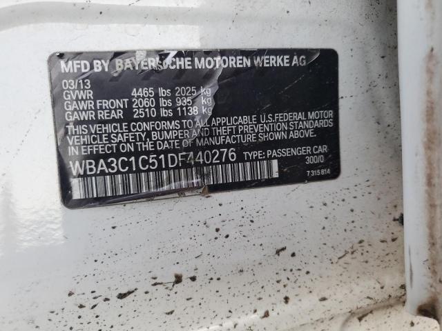 VIN WBA3C1C51DF440276 2013 BMW 3 SERIES no.12