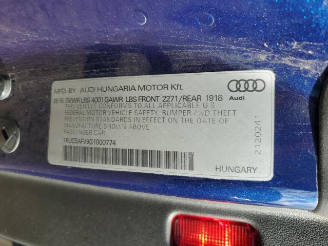 2016 AUDI TT TRUC5AFV9G1000774