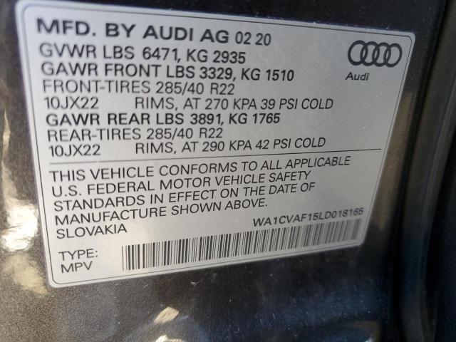 2020 AUDI Q8 PRESTIG WA1CVAF15LD018165