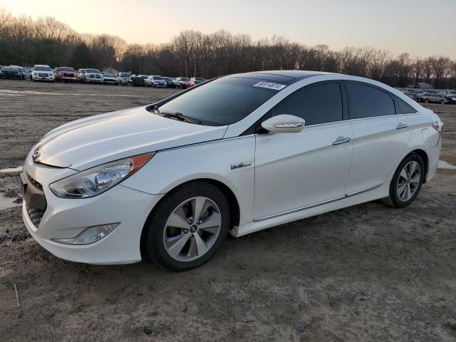 HYUNDAI SONATA HYB 2012 white sedan 4d hybrid engine KMHEC4A41CA035615 photo #1