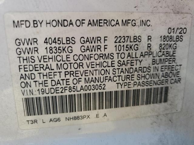 2020 ACURA ILX PREMIU - 19UDE2F85LA003052