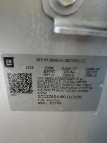 2019 CHEVROLET IMPALA LT - 1G11Z5SA4KU117291