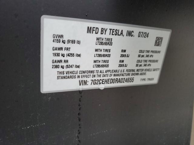 2024 TESLA CYBERTRUCK 7G2CEHED0RA024655