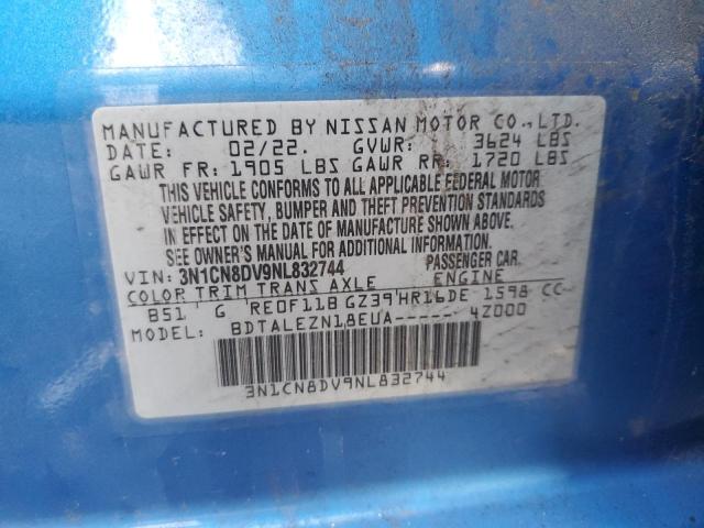 2022 NISSAN VERSA S - 3N1CN8DV9NL832744