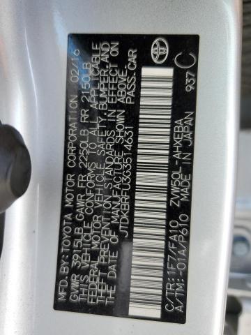 2016 TOYOTA PRIUS - JTDKBRFU3G3514631