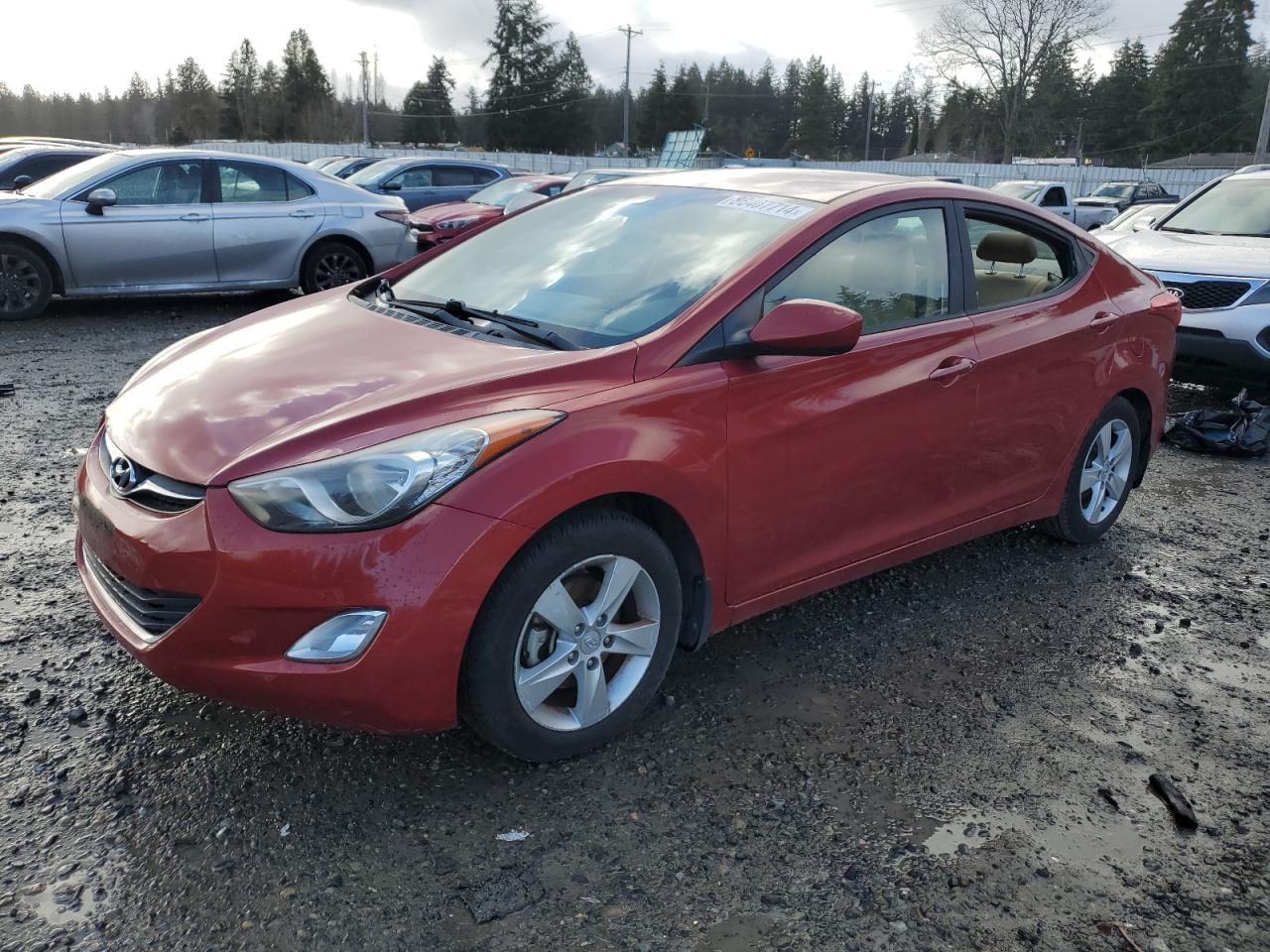 Lot #3034538758 2013 HYUNDAI ELANTRA GL