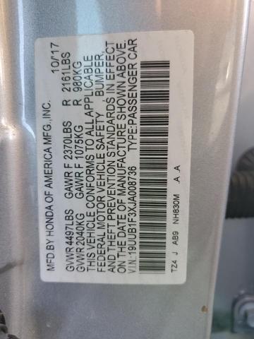 VIN 19UUB1F3XJA008736 2018 ACURA TLX no.12