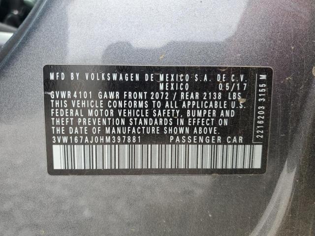 2017 VOLKSWAGEN JETTA S - 3VW167AJ0HM397881
