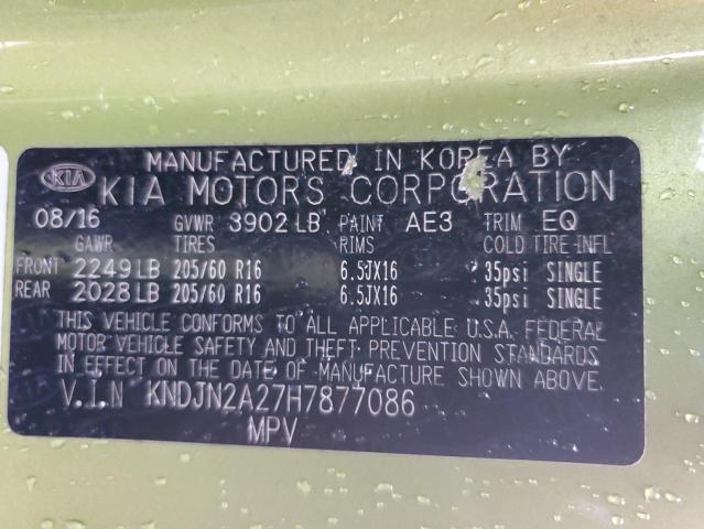 2017 KIA SOUL - KNDJN2A27H7877086