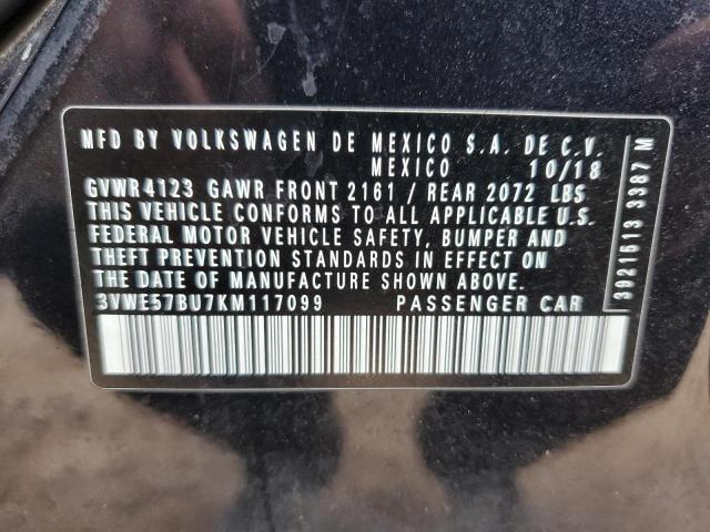 2019 VOLKSWAGEN JETTA SEL - 3VWE57BU7KM117099