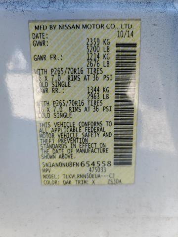 2015 NISSAN XTERRA X 5N1AN0NU8FN654558