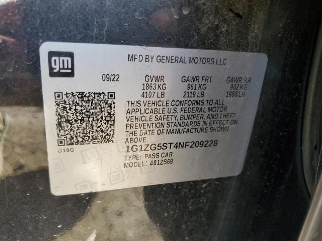 2022 CHEVROLET MALIBU RS - 1G1ZG5ST4NF209228