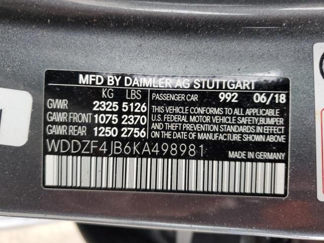 2019 MERCEDES-BENZ E 300 - WDDZF4JB6KA498981