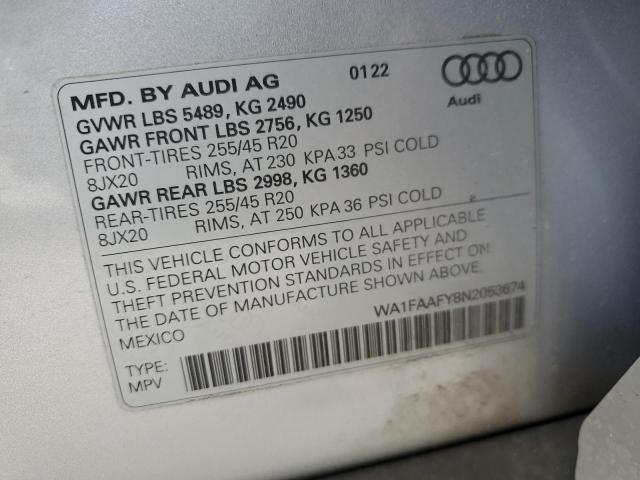 2022 AUDI Q5 PRESTIG WA1FAAFY8N2053674