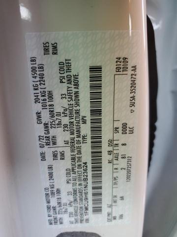 2022 FORD ESCAPE SEL - 1FMCU9H61NUB23624
